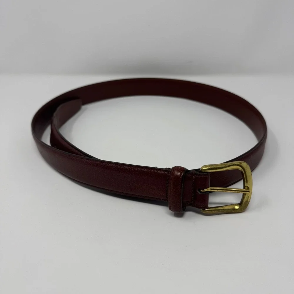 Vintage Coach Sienna 5952 Sienna‎ Brown Leather Brass Buckle Belt Men's 40